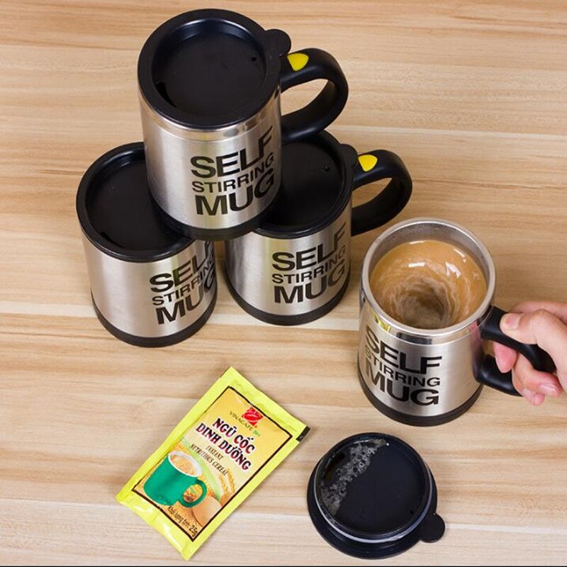 400ml automatische zelfroerende mok koffiemelkmengbeker roestvrijstalen thermische beker elektrische luie dubbel geïsoleerde slimme beker
