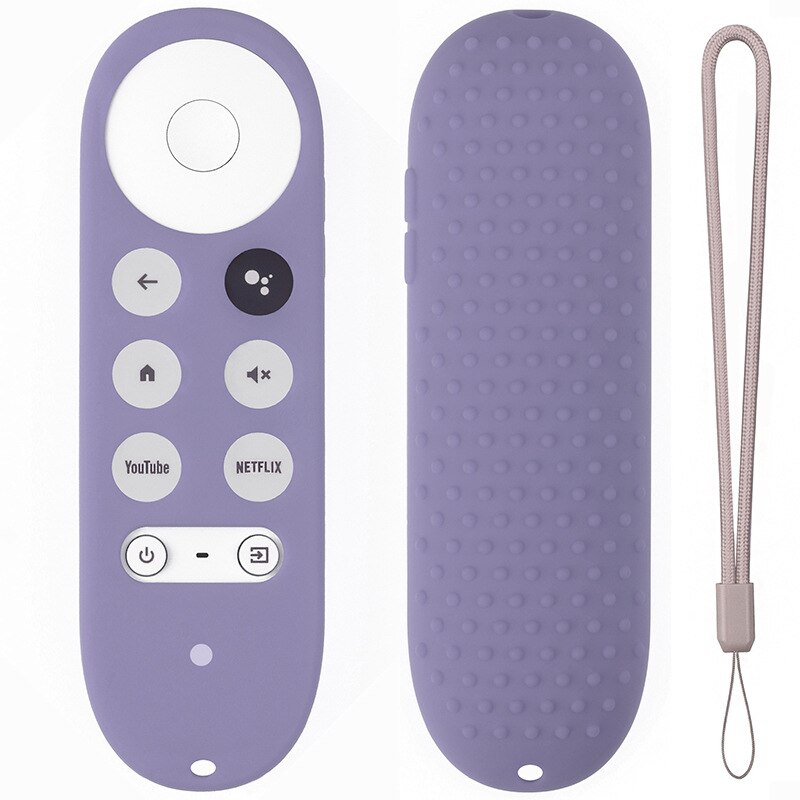 Fernbedienung Abdeckungen Silikon Fall Für Chrome Mit Google TV Stimme Fernbedienung Anti-Verloren Silikon Fall Stoßfest Schützen: 04Lavender Purple