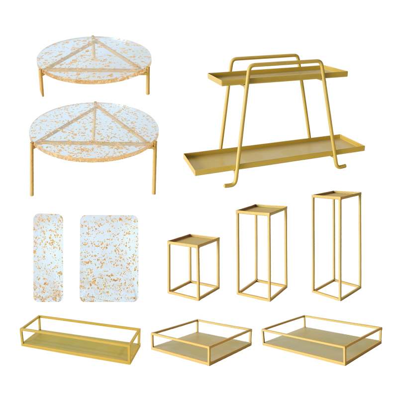 Luxe Metalen Cake Stand Gouden Bruiloft Snack Plaat Dessertbord Set Dienblad Verjaardag Ondersteuning Gateau Keuken Benodigdheden 50