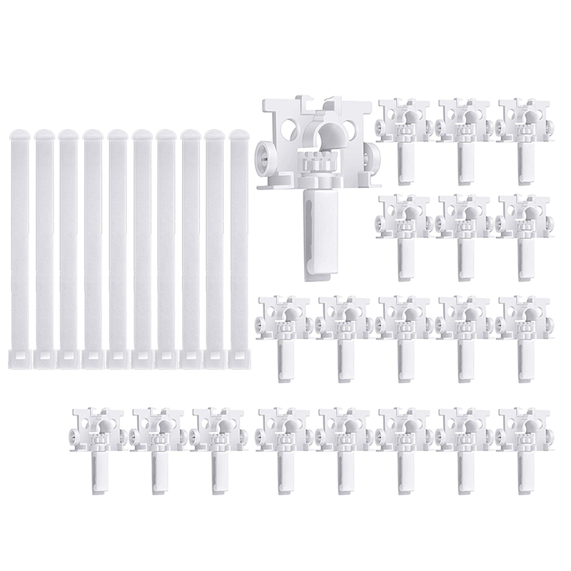 Vertical Blind Repair Carrier with Stem Vertical Blinds Repair Kit White Blinds Replacement Parts20Pcs