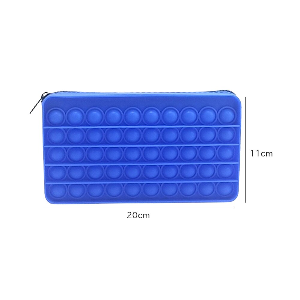 Funny Pencil Case Silicone Purse Push Bubbles Simple Stationary Bag Popper Sensory Pencil Case Fidget Toys: 19