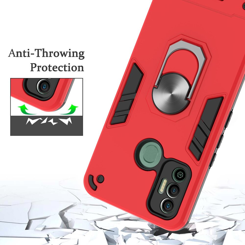 Hybrid Ring Holder Armor Case For TECNO SPARK 7 Case Spark 6 Go Shockproof Kickstand Cover Camon 17 Pro Pova 2 Phone Cases Funda