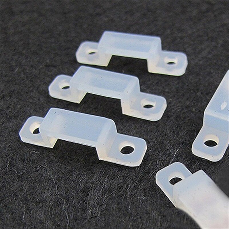 10 Pcs Vaststelling Montage Clips Connector Voor Fix 5050 3528 Led Buis Tape Licht Rgb Enkele Kleur Led Strip Klem beugels