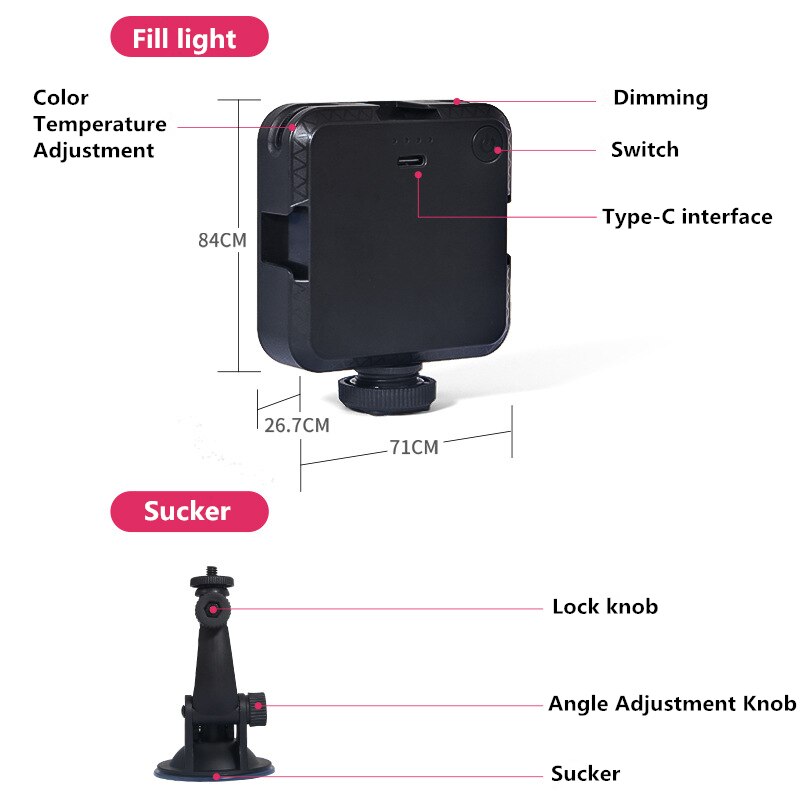 Dimmable Zoom Calls Remote Video Conference LED Fill Light Photography Studio Live Makeup USB Rechargeable LED Conferencing Lamp