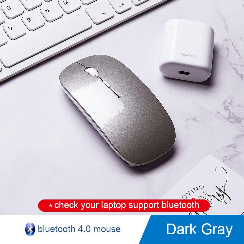 Girls Wireless Mouse for xiaomi apple mouse Draadloze Muis for Macbook air/pro/retina Mice inalambrico with 2.4ghz usb Receiver: Bluetooth dark gray