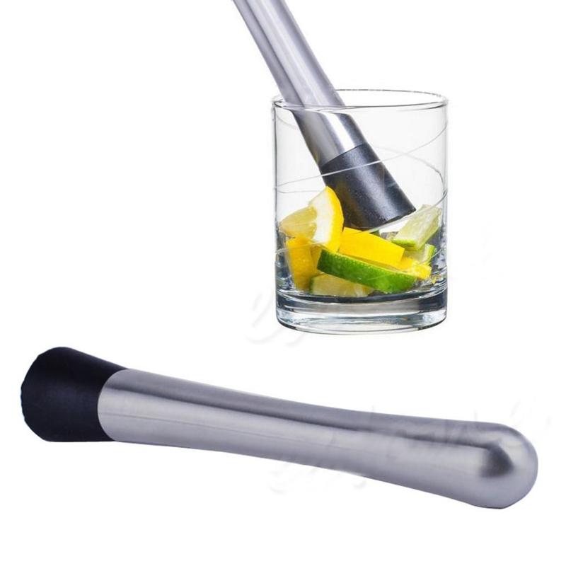 Cocktail Muddler Bar DIY Stainless Steel Bar Mixer Stirrer Cocktail Drink Fruit Drink Tool Stirrer Mixer Barware Kitchen Tool