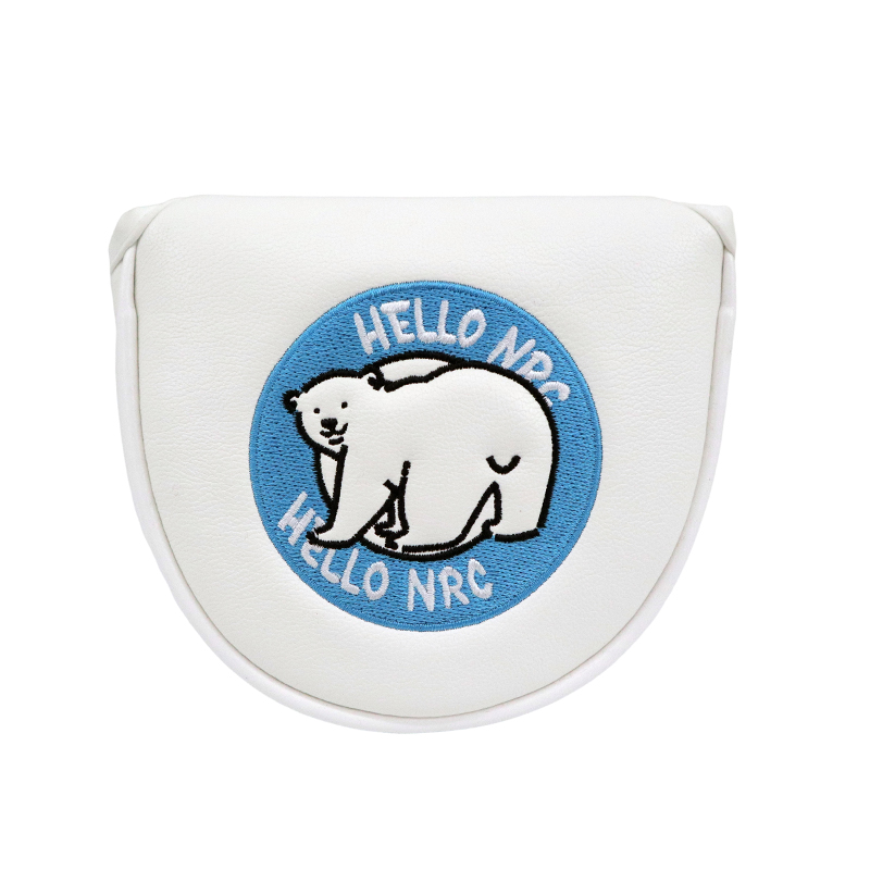 Golf Putter Cover Golf Headcover Magnetische Sluiting Voor Mallet Blade Putter Covers Pu Lederen Golf Club Head Protector Ship: Light Grey