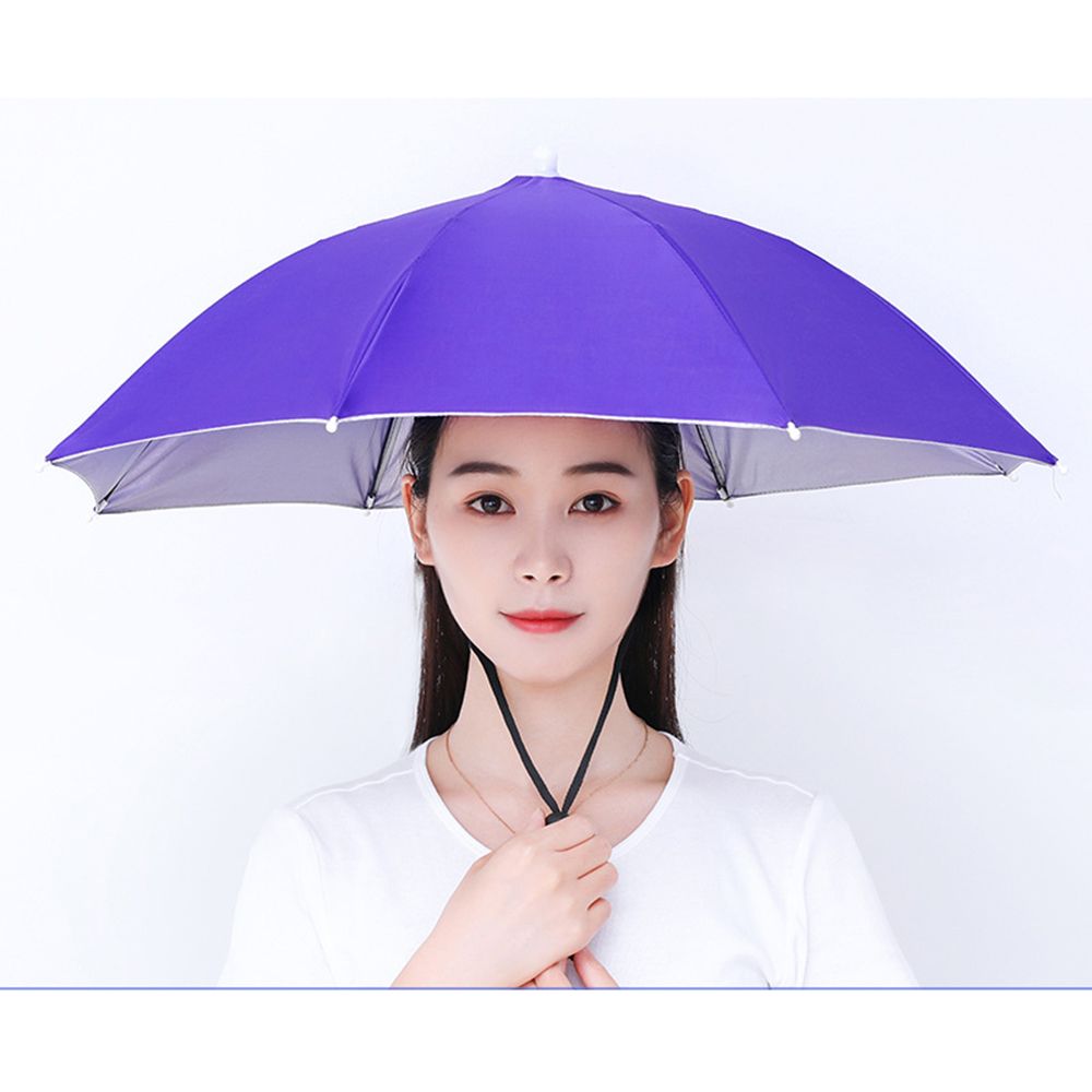 Paraguas portátil, sombrero a prueba de viento, cabeza de pesca, sombrilla, equipo de lluvia, paraguas plegable para exteriores, sombreros para cabeza de playa y acampada