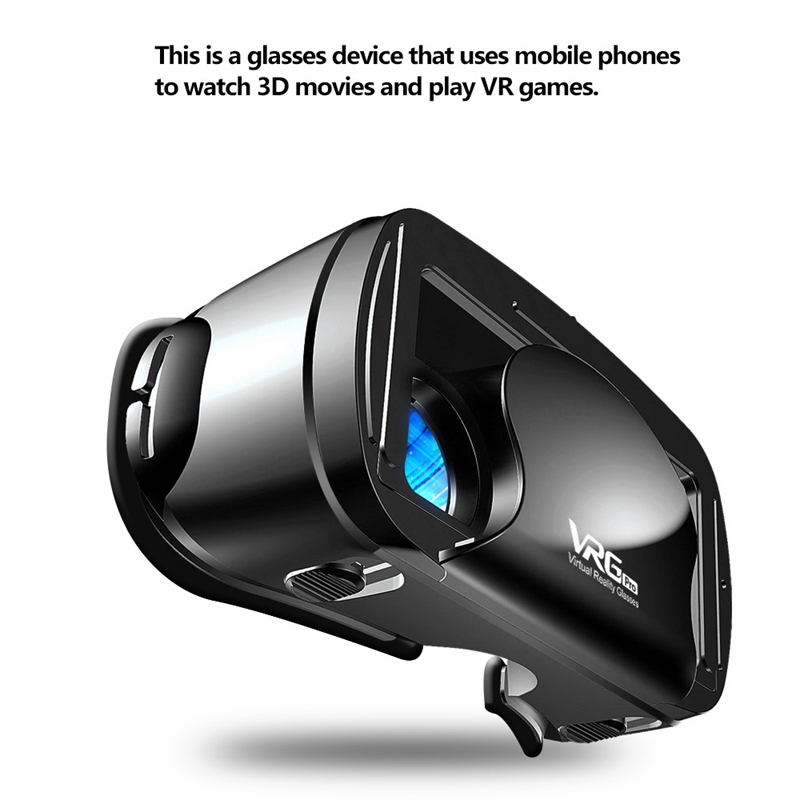 Vrg pro 3d vr briller virtual reality fuld skærm visuel vidvinkel vr briller til 5 to 7 tommer smartphone brilleenheder