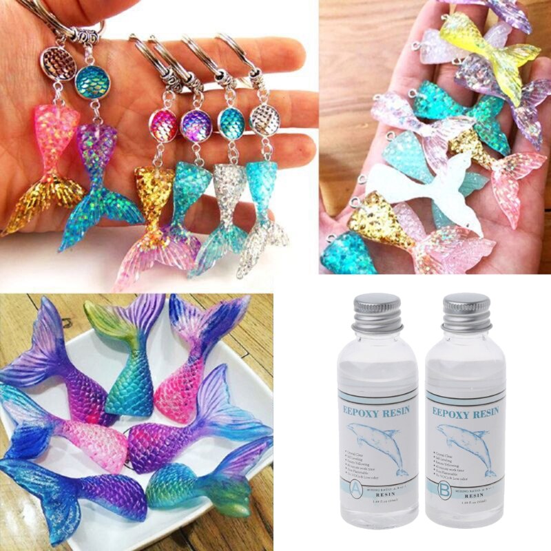 3 Ounce Clear Crystal Resin AB Resin 1:1 Clear Hard Epoxy Resin Jewelry Making B85E