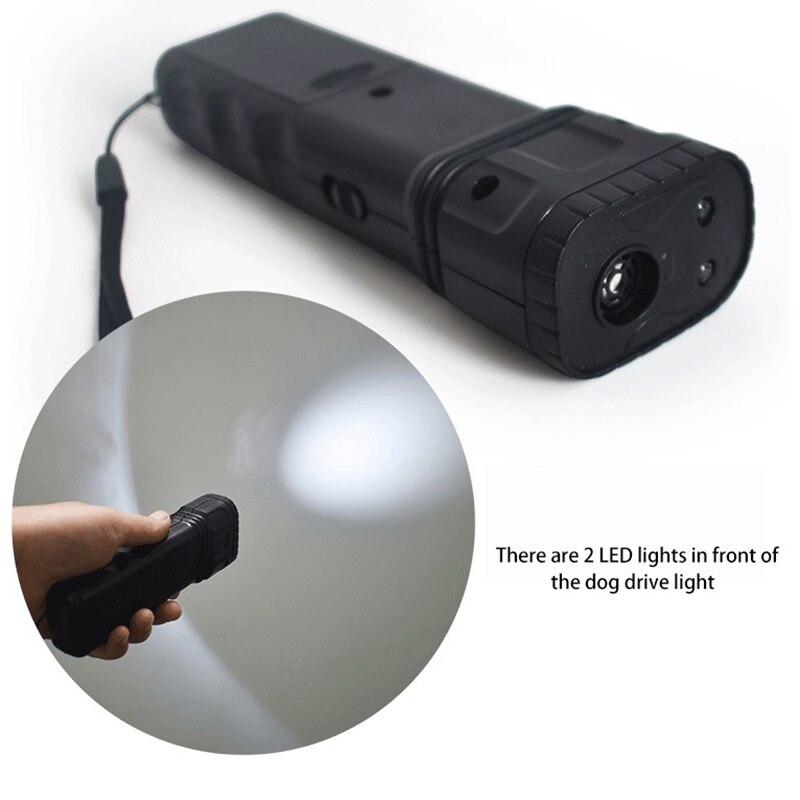 Handheld Dog Ultrasonic Trainer With Flashlight Function Multifunctional Dog Repellent Device Dog Trainings