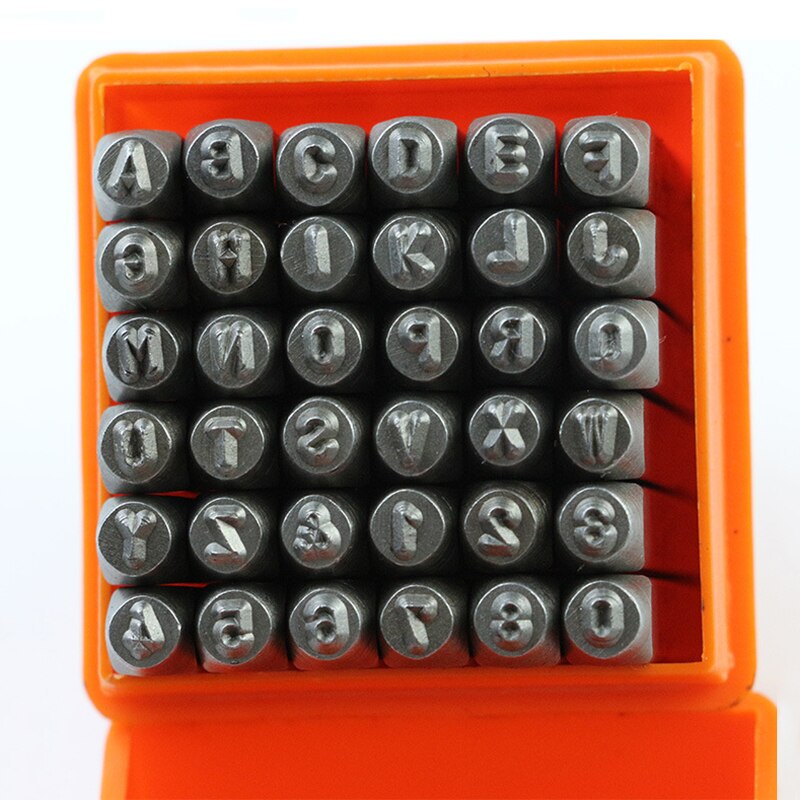 36 Pcs Stainless Steel Letter Number Stamps Punch Set Hardened Metal Leather Craft Stamp Tools Kit SDF-SHIP