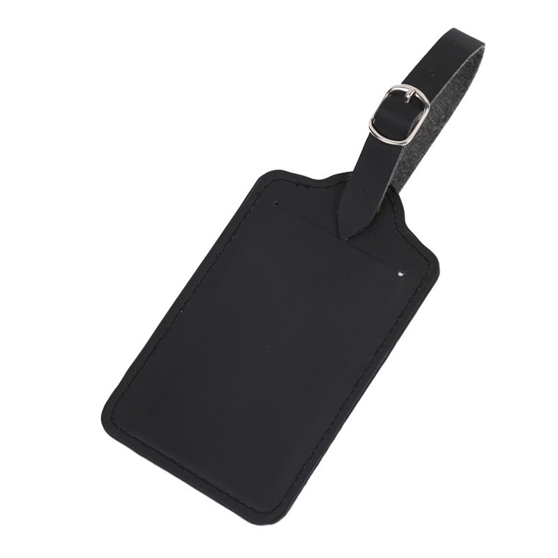 Leder Koffer Gepäck Schild Labe Anhänger Handtasche Reise Name Ich würde AddressAccessories Tragbare Etikett: Schwarz