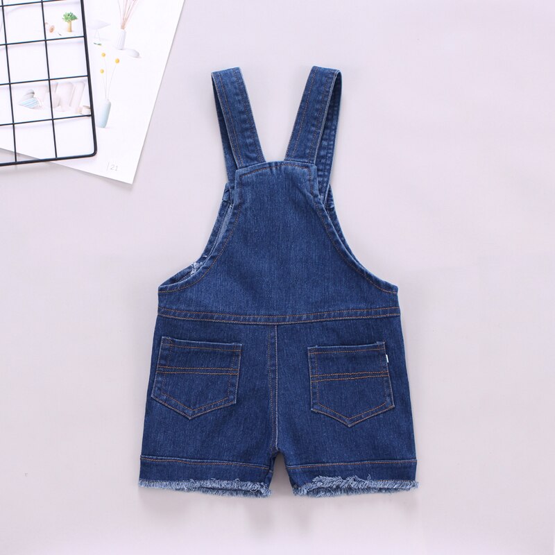 Diimuu zomer kinderkleding jongens meisjes effen overalls gewassen casual klassieke bretelbroek jumpsuits playsuit kleding