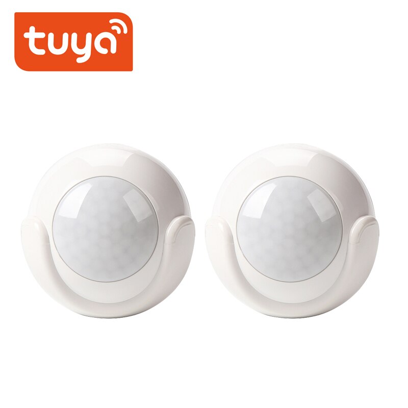 Tuya Mini WIFI PIR Motion Sensor built-in battery Hole-free installation Human Body Sensor Body Wireless Infrared Detector Tuya: 2PCS