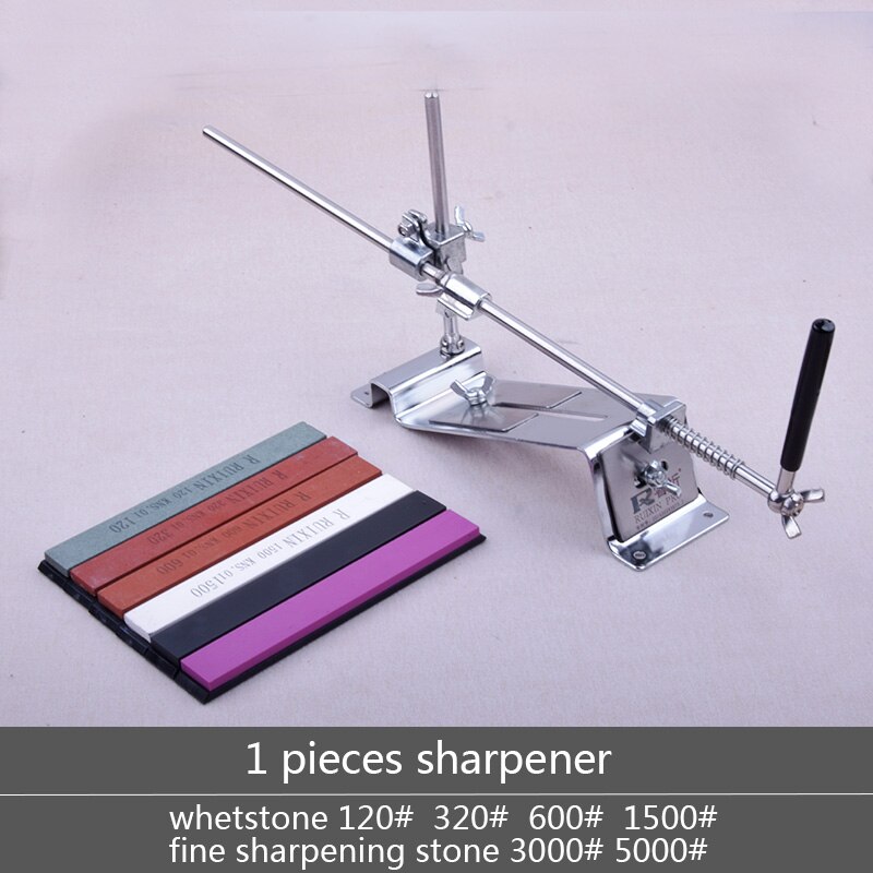 Fixed angle knife sharpener sharpening 120 3000 grit corundum diamond kitchen tools whetstone oil stone honing stones: fixed and 6stones-1
