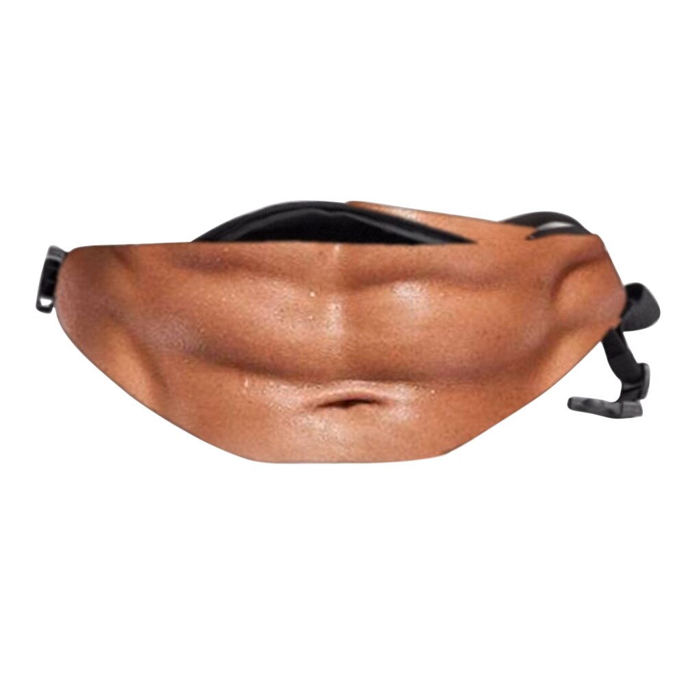 Divertido Dadbag para hombres, barriga grande para cervezas, riñoneras, bolsos para padres, deportes, informales, bolsillos para teléfono, riñonera creativa, riñonera, barriga grande para cervezas, riñonera: Abdominal muscles