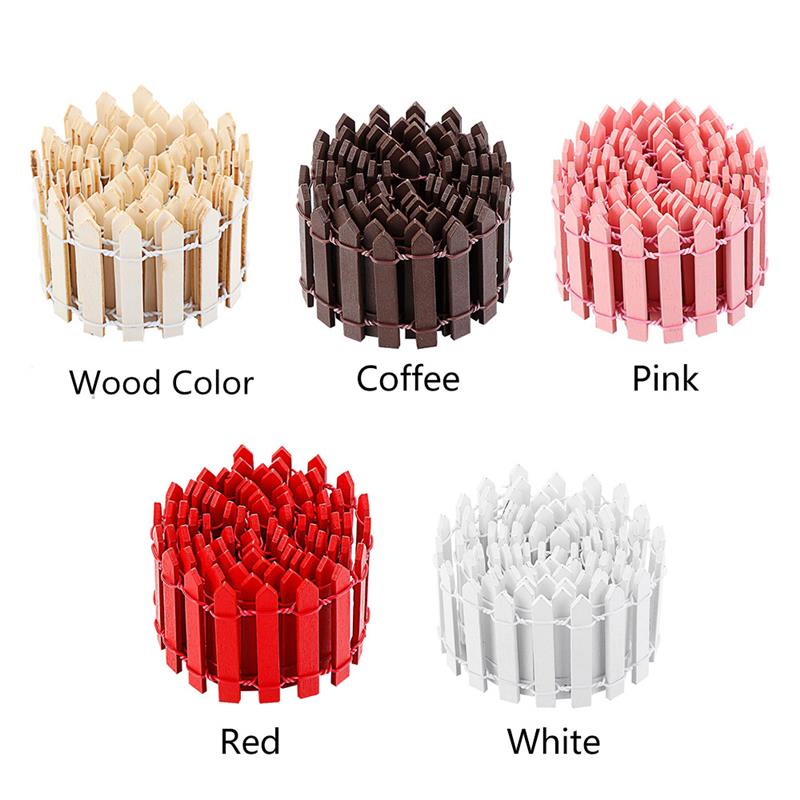 DIY Mini Small Fence Barrier Wooden Craft Miniature Fairy Garden Terrarium Doll Branch Palings Showcase Decoration