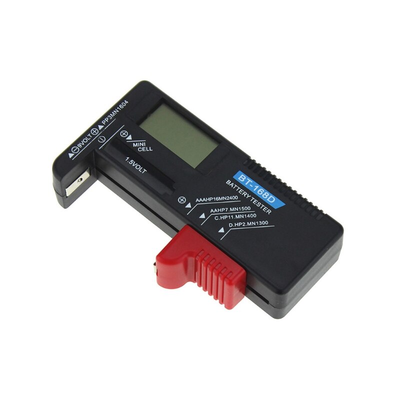 probador de capacidad de batería Digital BT168D LCD para 9V 1,5 V AA pilas AAA C D instrumentos de análisis de medición