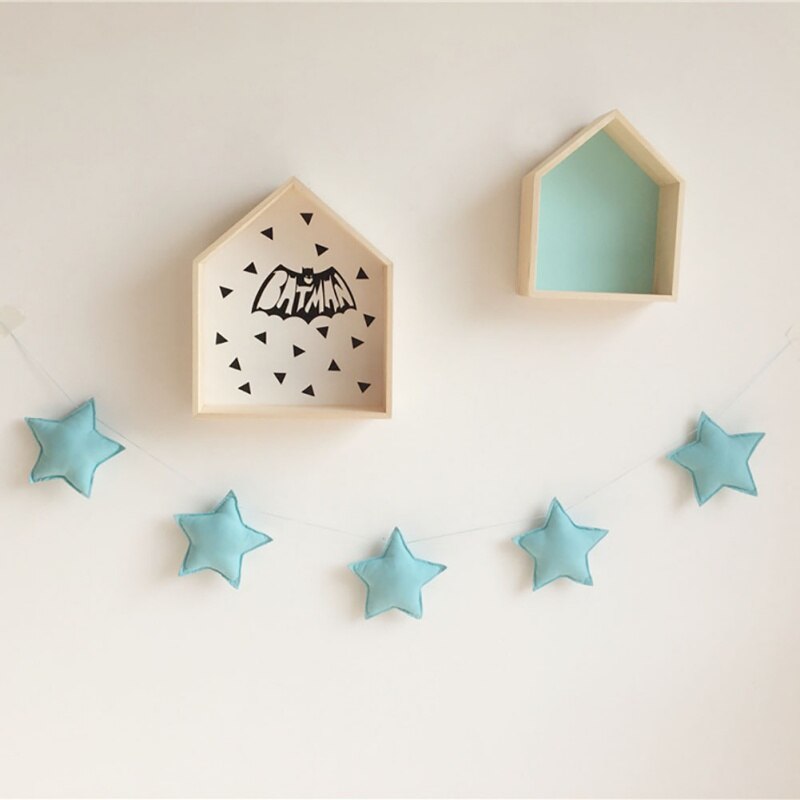 Guirnaldas de estrellas nórdicas hechas a mano para habitación de bebé, decoraciones de pared para habitación de niños, accesorios de fotografía, los mejores , novedad