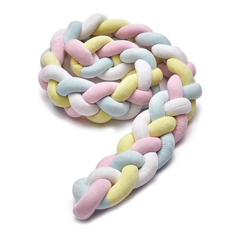 1.5M/2.2M Baby Stootrand Baby Snake Gevlochten Kussen Pasgeboren Wieg Protector F3ME: 9FF1001375-3-B