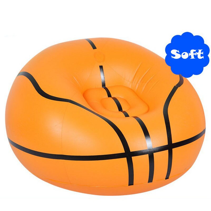 Portable PVC Soft Inflatable Basketball And Football Toy Air Sofa Indoor Home Bench for Adult Kids Outdoor Rest Stool