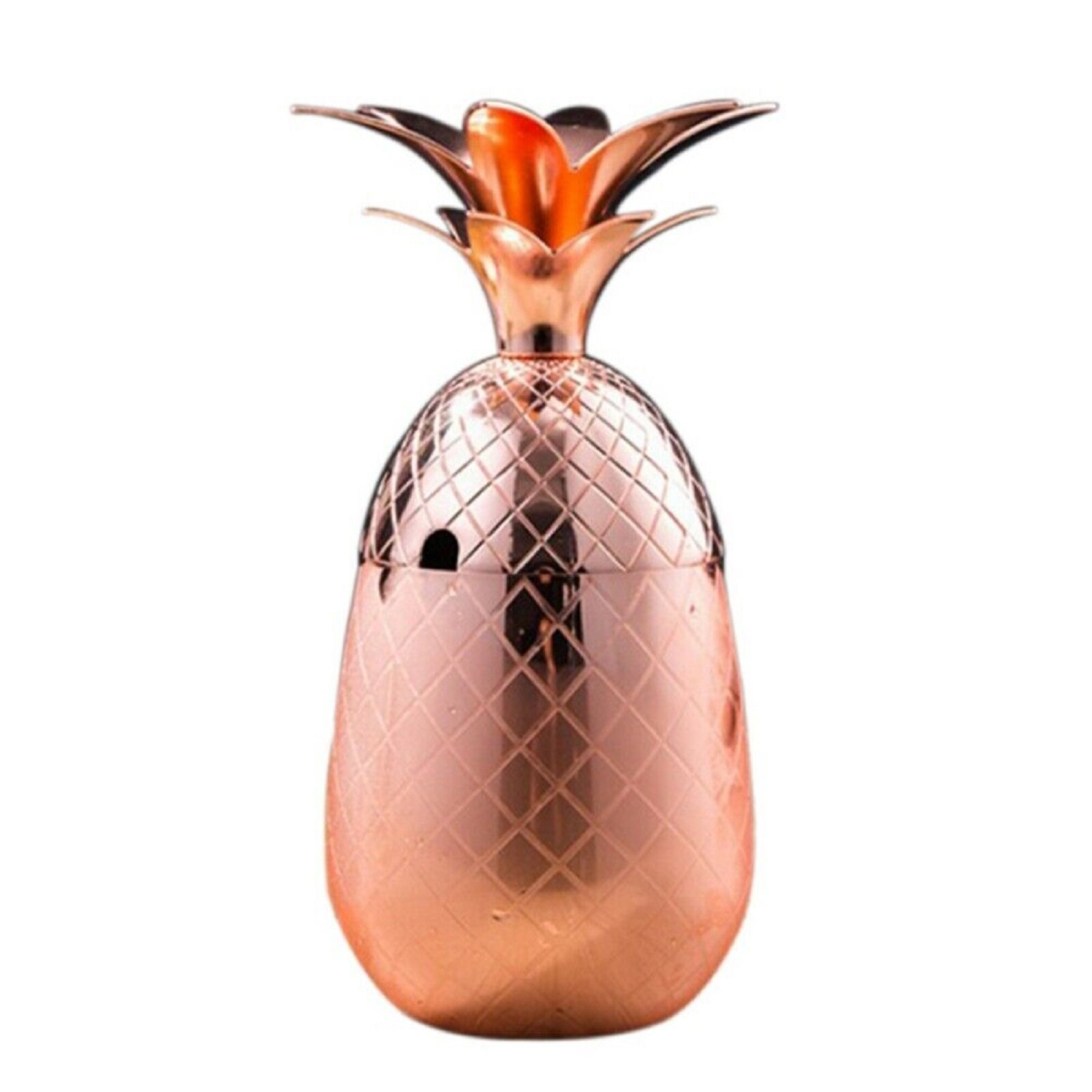 500ml Pineapple Ice Bucket Cocktail Drinks Bucket Metal Stainless Steel Ice Bucket Gold Silver 3 Colors Winebowls Mugs Bar Tools: Rose Red