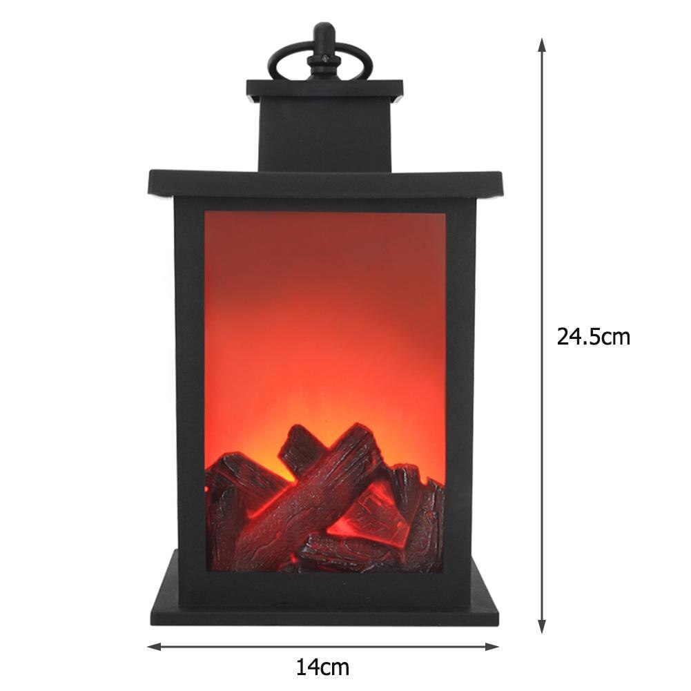 Retro Fireplace Lamp LED Flame Lantern Portable Oil Lamp Wind Lamp Simulation Flame Halloween Party Decor Props Home Ornaments: 05