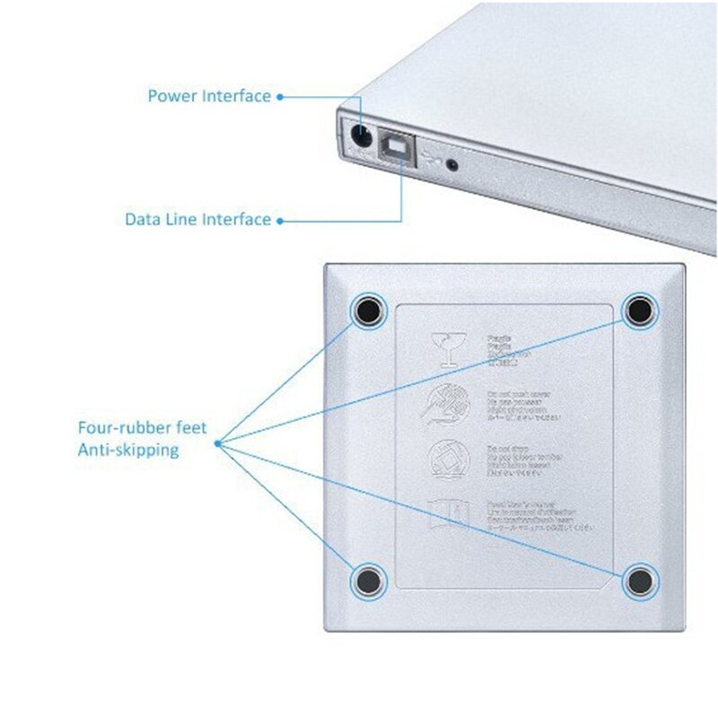 USB external optical drive 24-speed CD music burner mobile optical drive external CD burner USB2.0 COMBO