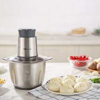Hachoir à viande électrique domestique, 220V, robot ménager pour bébé, baril à Double lame en acier inoxydable, vitesse 2l réglable