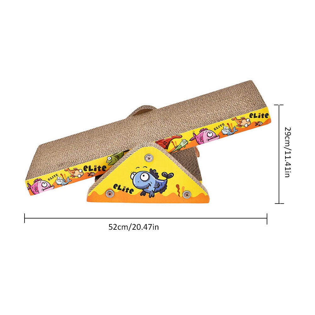 Cat Scratch Board Corrugated Paper Funny Cat Toy Teeterboard Seesaw Scratcher Claws Care Board Cat Scratch Sleeping Playing Mat: A