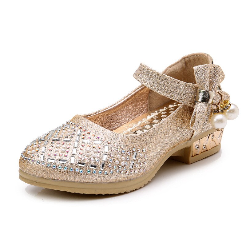 Lente Herfst Meisjes Schoenen Kids Schoenen Vlinder-knoop Strass Prinses Schoenen Voor Wedding party Student uitvoeren dans Schoenen Kids