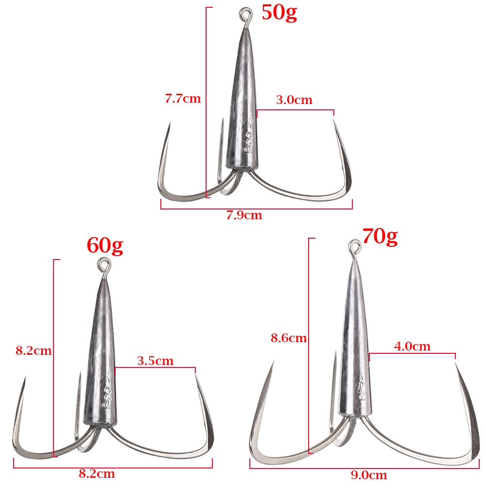 1Pcs Geslepen Sterke Grote Vissen Dreggen Met Lood Sinker Gewicht Vishaak Visgerei Gereedschappen Accessoires