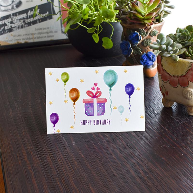 24Pcs Cartoon Greeting Cards Lovely Children Birthday Greeting Cards Festival Supplies (with Envelope)