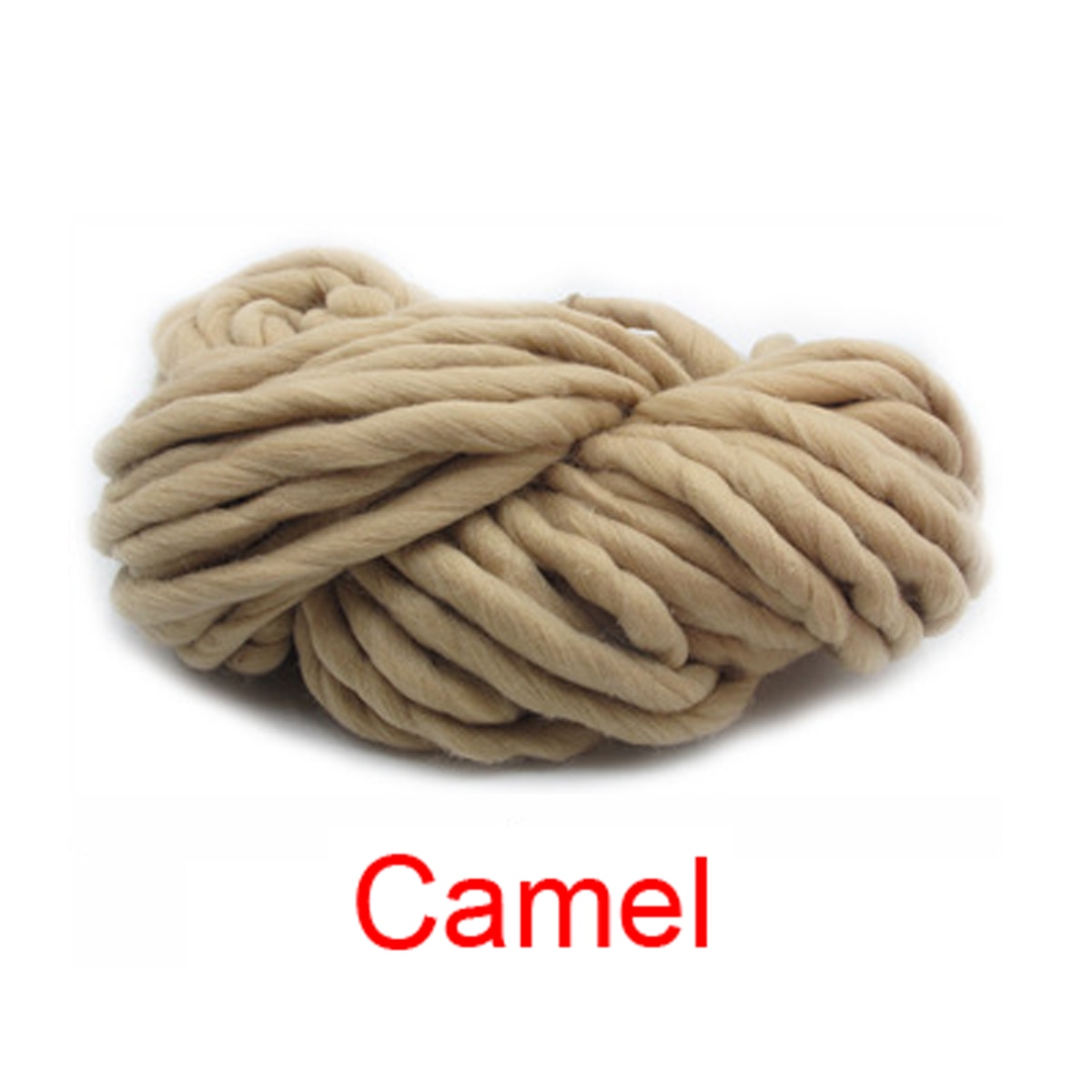 250g dikke merinowol breiwol alternatief dikke wol garen diy super bulky arm breien deken hand spin garen: Kameel