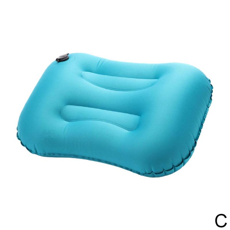 Oreiller gonflable carré R5D8, pour Camping, voyage en plein air, randonnée: Sky Blue