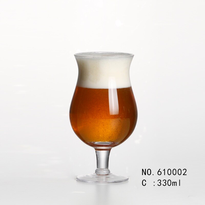 Blyfri krystal håndlavet blæst ølglas drikkejuicesæt  of 2 stk 61000x: 610002 2 stk 330ml