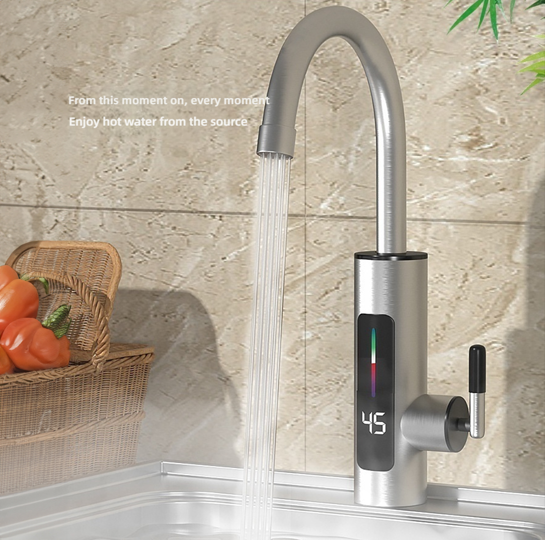 3000W 220V Electric Kitchen Water Heater Tap Instant stainless steel Water Faucet Heater Cold Heating Faucet Water Heater