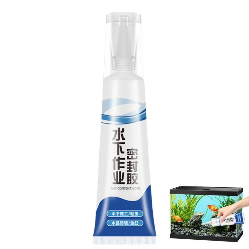Scellant d'aquarium de sécurité Transparent, 120ml, réparation de fuite, adhésif sous-marin, scellant d'aquarium pour réservoirs de récif