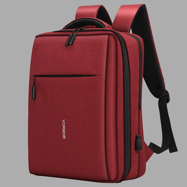 Vrouwen Rugzak 14 15.6 Inch Laptop Tas Mannen Usb Opladen Travel Rugzakken Oxford Rugzak Mannelijke Vintage Schooltas Mochila: RED