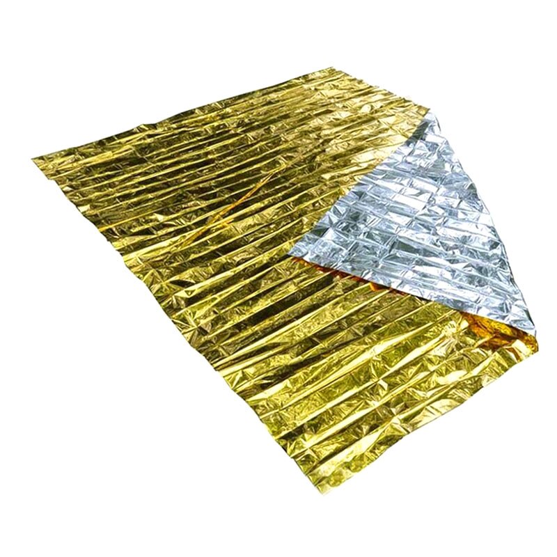 Aankomst 160X210 Cm Emergency Folie Mylar Deken Rescue Thermische Aids Behouden Lichaamswarmte Voor Camping