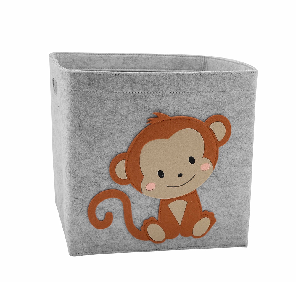 Kubus Vouwen Speelgoed Opbergdoos Kinderen Speelgoed Organizer Box Vilt Doek Stof Opslag Mand Voor Cartoon Animal Nursery Speelgoed Bakken: monkey