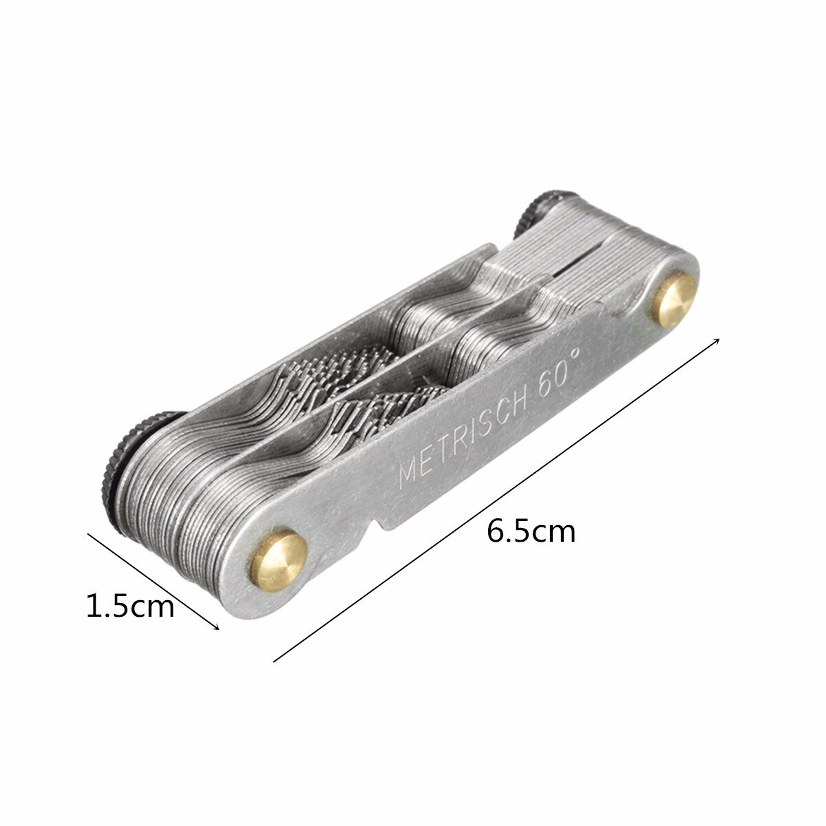 55/60 Degree Metric Inch Thread Plug Gauge 52 Blades Screw Pitch Thread Folding Measuring Gauge-Checker Woodworking Tools