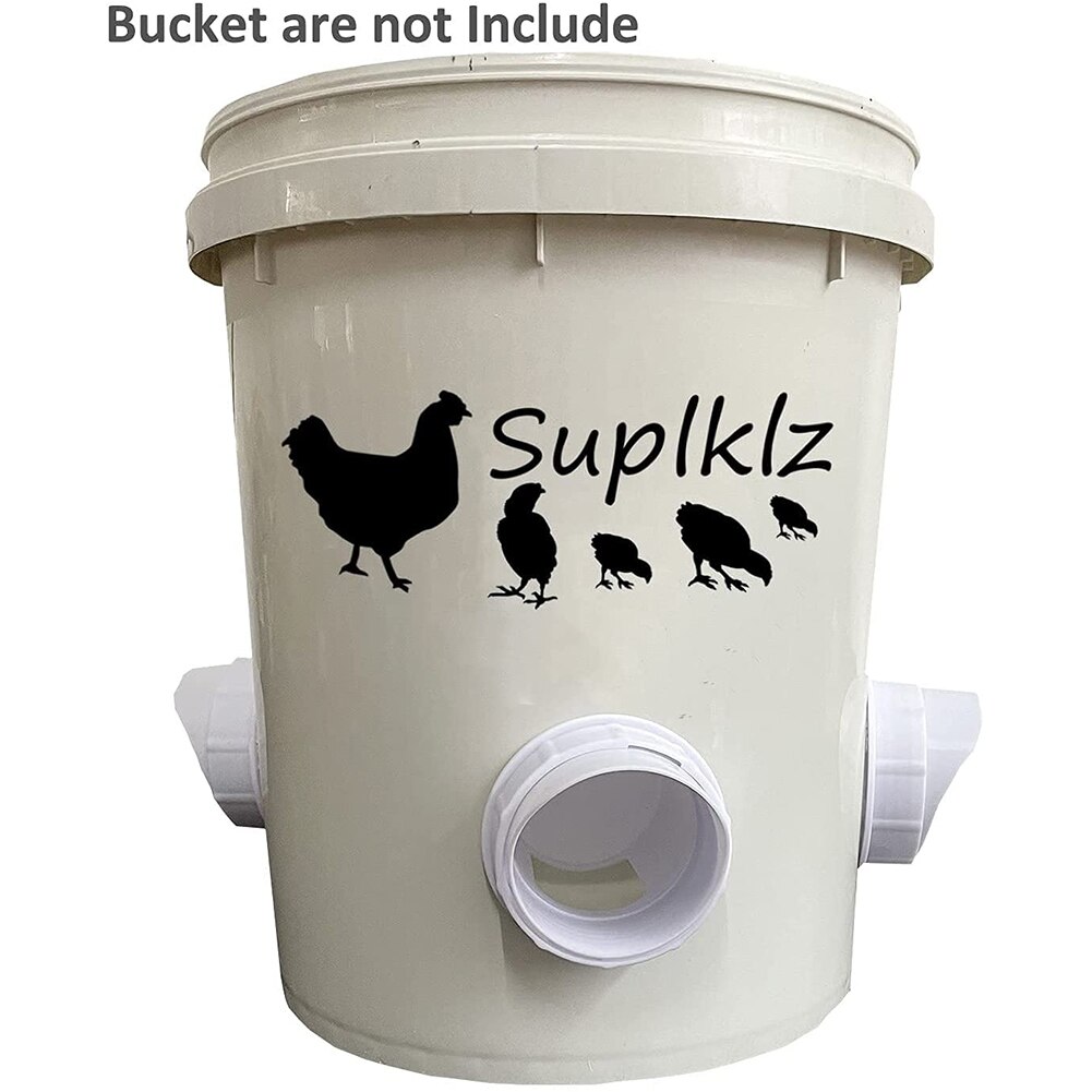 Rainproof Poultry Feeder Port Set DIY Poultry Pro Feeding Kit Special Tools For Breeding Chickens Ducks Poultry Feeder