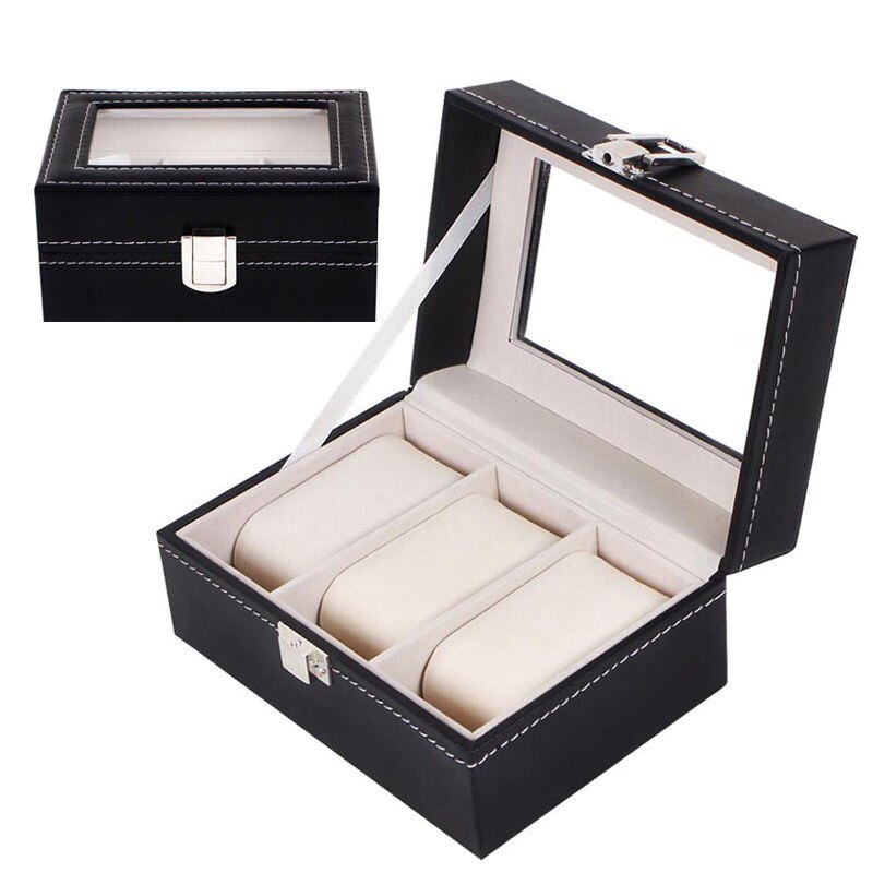 2/3/6/10/12 Grids Watch Jewelry Box Man Organizer For Watches Leather Watch Box Case Jewelry Display Case Packaging
