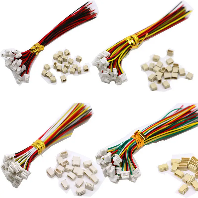 5 Sets Mini Micro Jst SH 1.0mm 2Pin 3/4/5/6/7/8/9/10P JST Connector met Draden Kabel