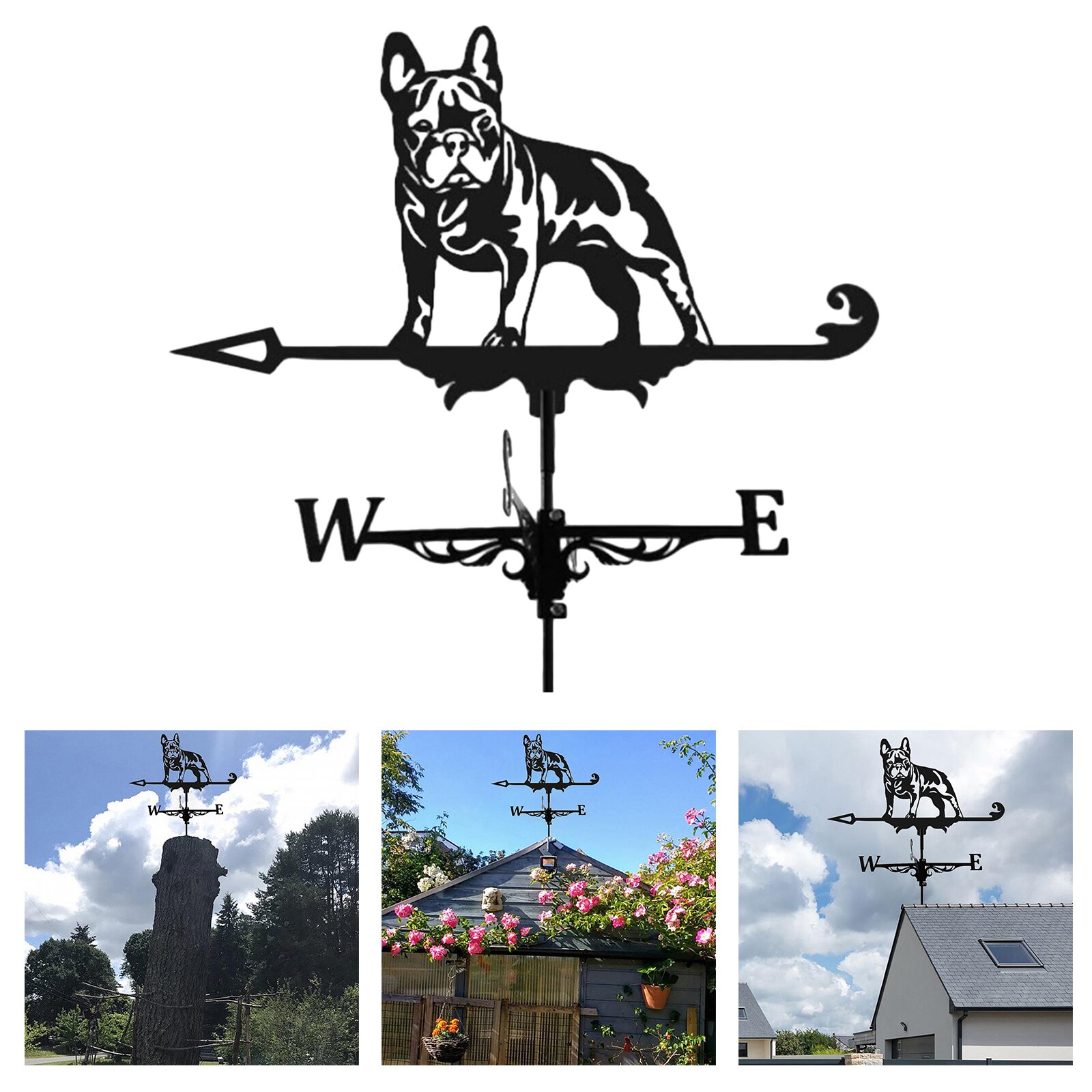 Stainless Steel Weather Vane Weather Vane Wind Direction Indicator Retro Weather Vane Wind Direction Indicator