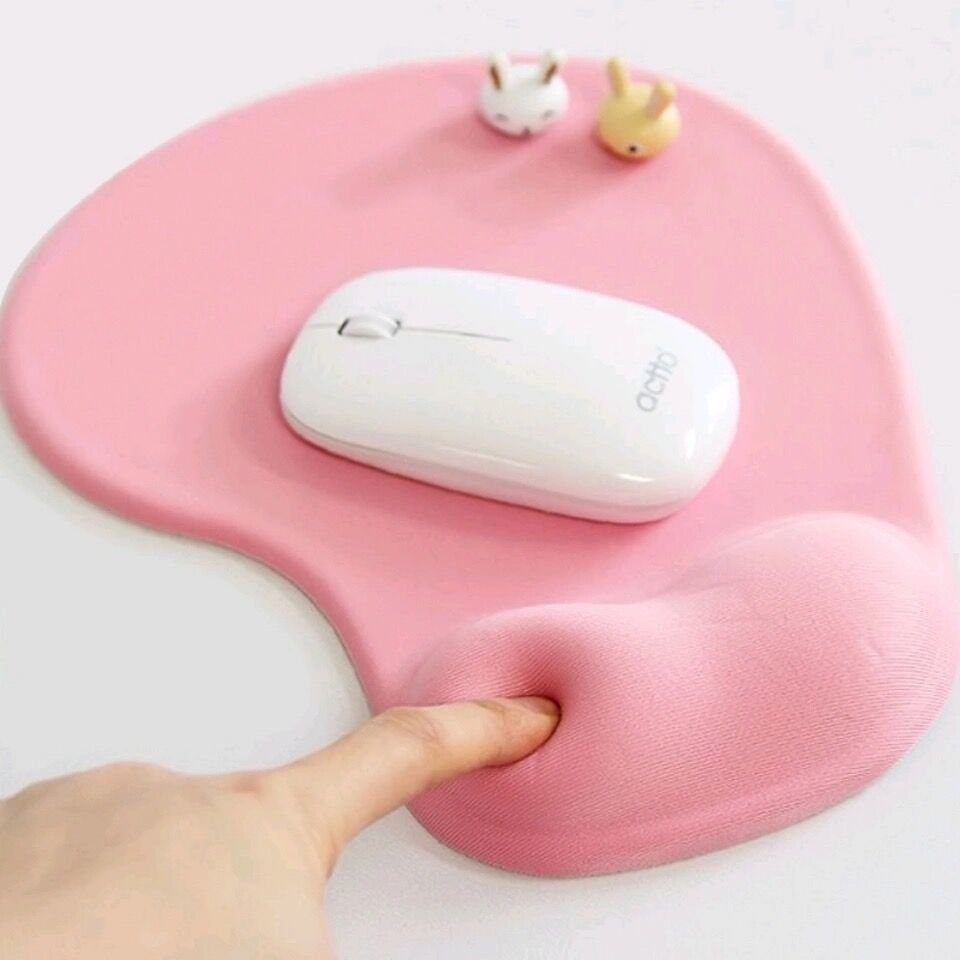 Muismat Met Polssteun Effen Kleur Polsband Muis Mat Toetsenbord Computer Pc Laptop Kantoorbenodigdheden Bureau Accessoires: pink