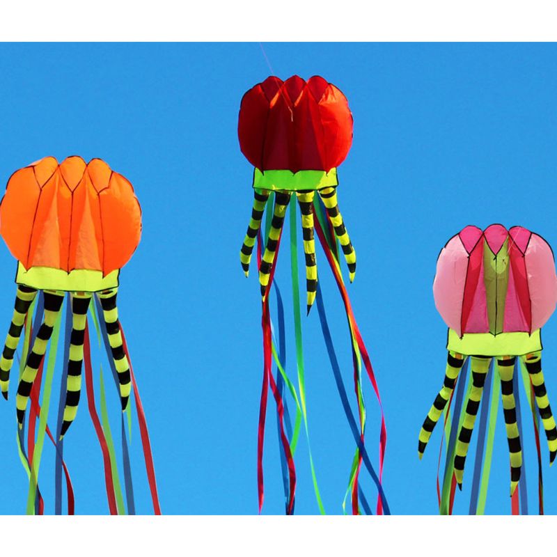 3D Grote Zachte Octopus Vorm Strand Vliegers Frameloze Zachte Entertainment Sport Familie Outdoor Ouder-kind Actieve