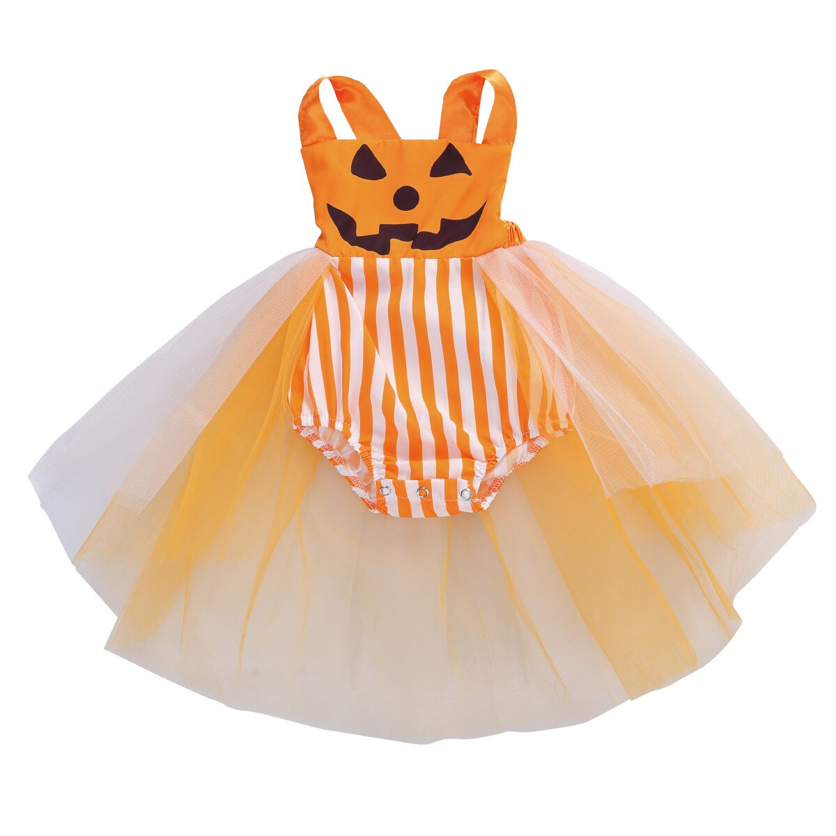 MOMBEBE COSLAND Baby Meisjes Halloween Kostuum - 3-delig Pompoen Setje